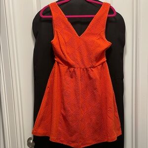 Vibrant Orange Sleeveless Dress